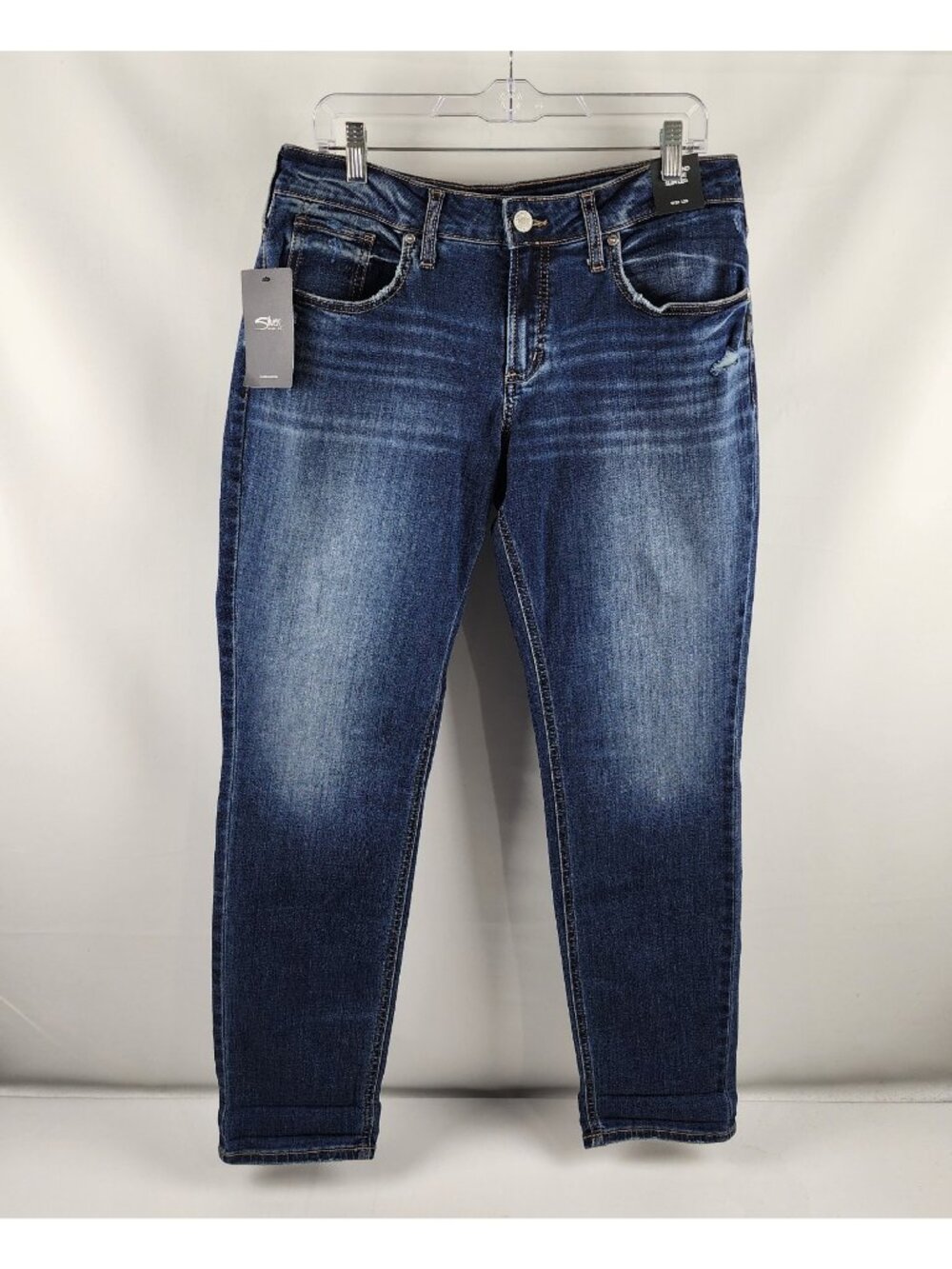 Silver Jeans Womens 32x29 Indigo Blue Boyfriend Mid Rise Slim Leg Denim NWT
